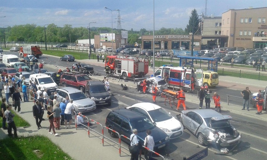 Wypadek na Ruczaju w Krakowie.