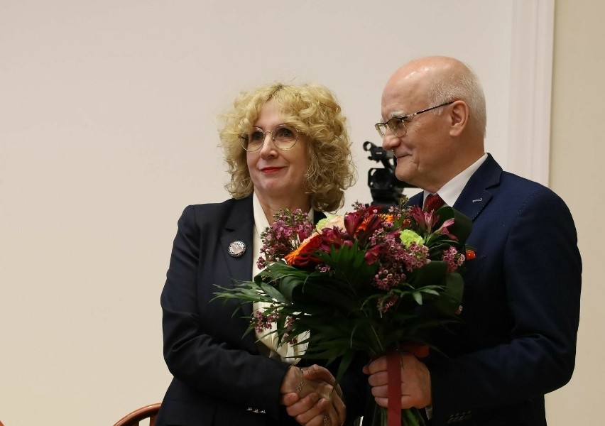Profesor Beata Wojciechowska i profesor Stanisław Głuszek...