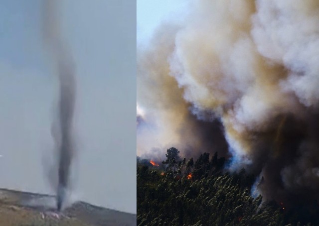 Pożary w Portugalii. Strażak nagrał tornado!