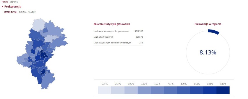 Wyniki referendum w miastach woj. śląskiego...