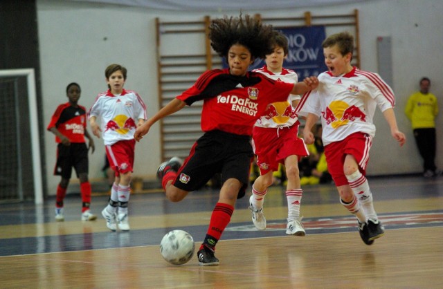 15 lutego 2009, turniej im. Adama Grabki, hala treningowa Wisły. Mecz  Red Bull Salzburg - Bayer 04 Leverkusen