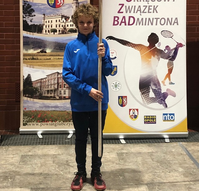 Krystian Wąsik wystąpił na mistrzostwach Polski w badmintonie w Głubczycach
