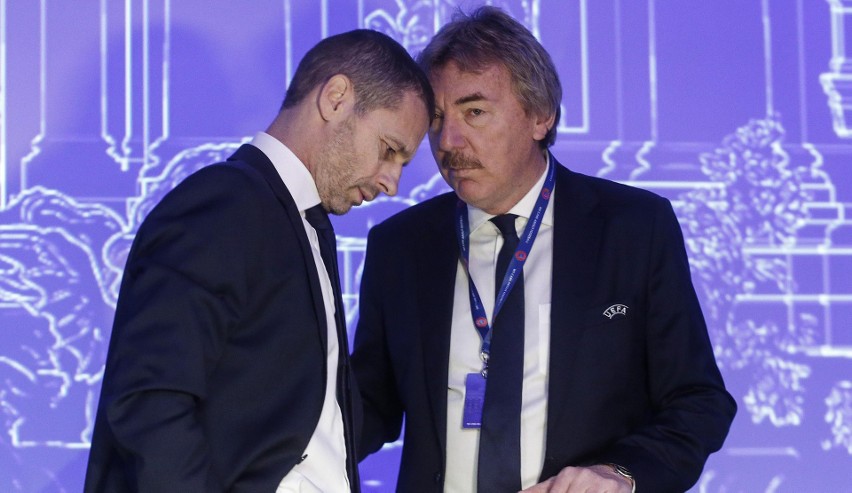 Prezydent UEFA, Aleksander Čeferin i wiceprezydent Zbigniew...
