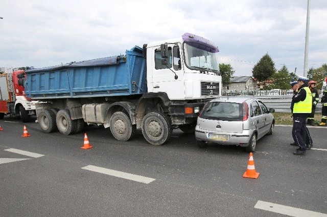 Wypadek na ulicy Ściegiennego w Kielcach