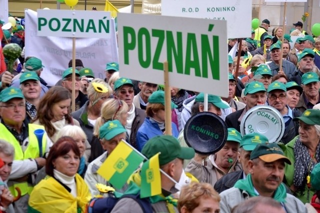 Wielkopolscy działkowcy na manifestacji w Warszawie