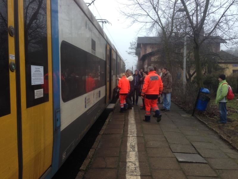 Pociąg zatrzymał się w Dąbrowie Górniczej - Ząbkowicach
