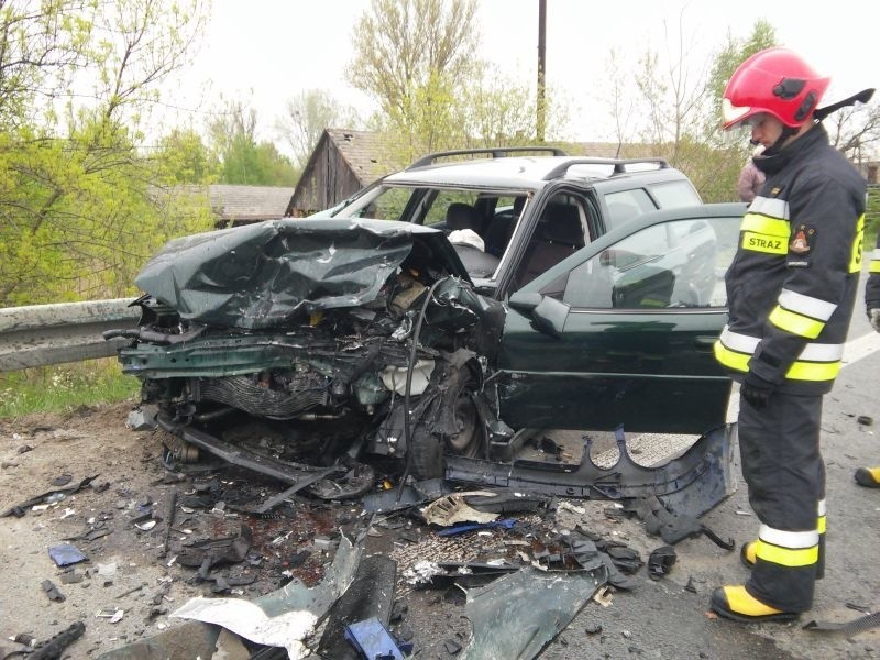 Wypadek na drodze krajowej w Gorzycach