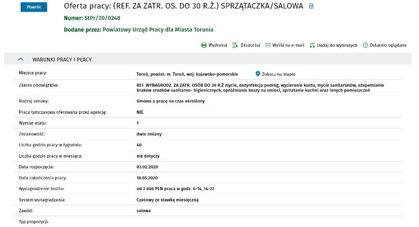 Sprawdźcie najnowsze oferty z Powiatowego Urzędu Pracy w...