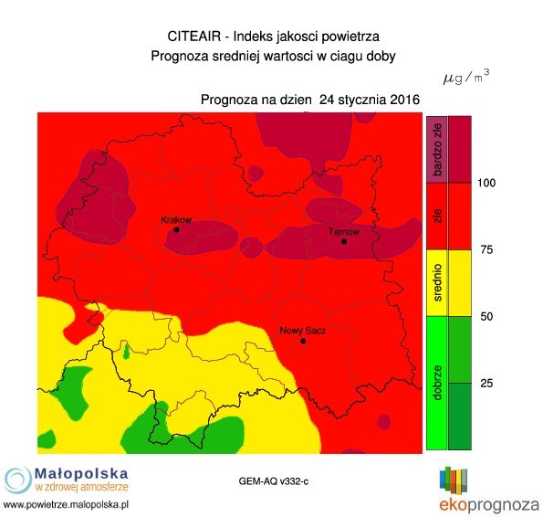 Fatalne powietrze w Krakowie, normy przekroczone kilkaset procent