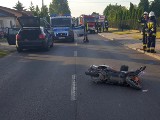 Groźny wypadek w Piotrkowie Kujawskim. Motorowerzysta w szpitalu