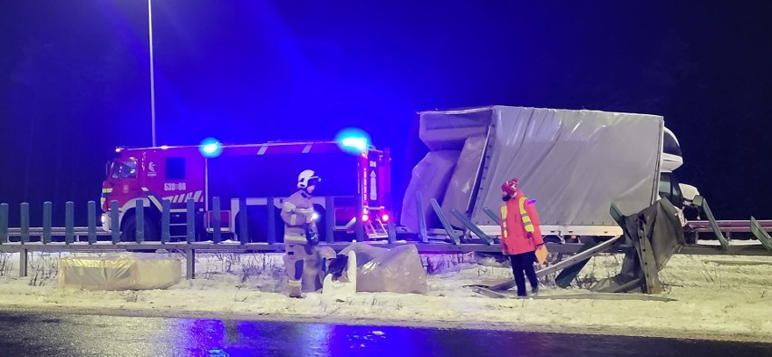 Wypadek na trasie S3 w Polkowicach