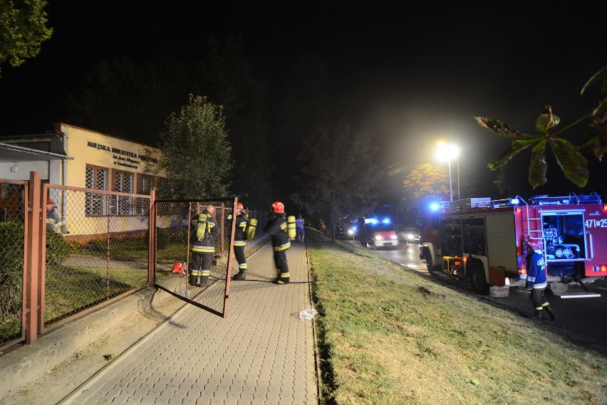 Pożar w bibliotece w Sandomierzu