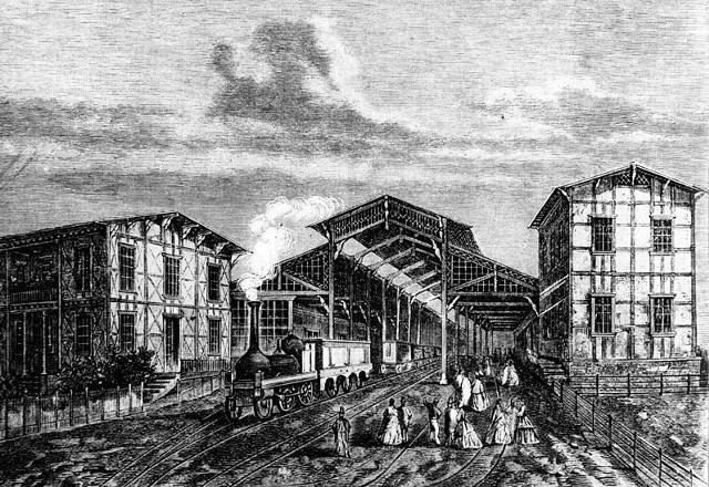 Dworzec kolejowy na Jeżycach - jego otwarcie spowodowało wielkie zainteresowanie podróżami pociągiem do Szczecina, gdzie panowała cholera - w efekcie chore osoby przywiozły chorobę do Poznania