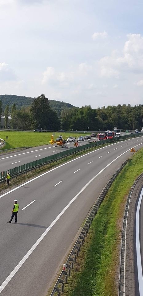 Niedziela: wypadek na A4 przy węźle Skawina.