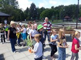 Sadzenie roślin, lekcje w terenie z przyrodnikiem, dendrologiem i ornitologiem. Do Parku Śląskiego zawitało ponad 100 uczniów. ZDJĘCIA