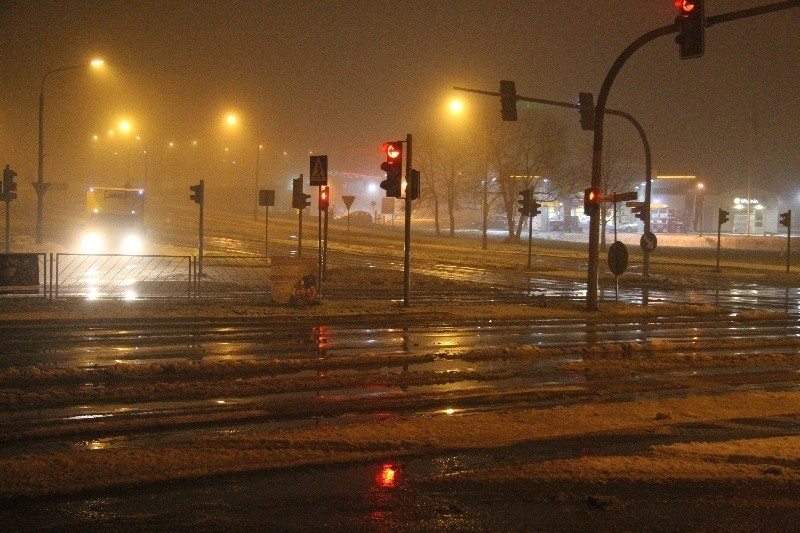 Pierwszy śnieg spadł w Kielcach