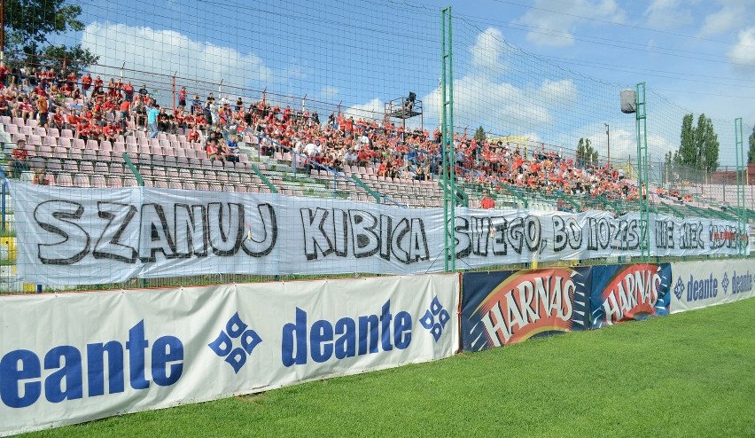 Transparent na stadionie Widzewa