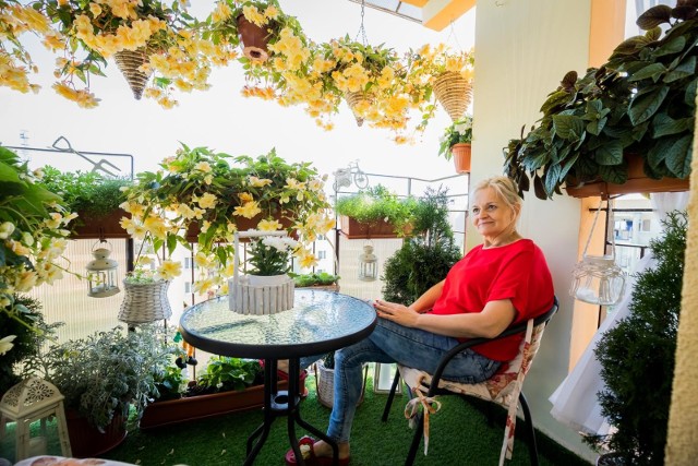 Tego lata na balkonie pani Bernadety królują begonie - choć nie brakuje i innych gatunków roślin.