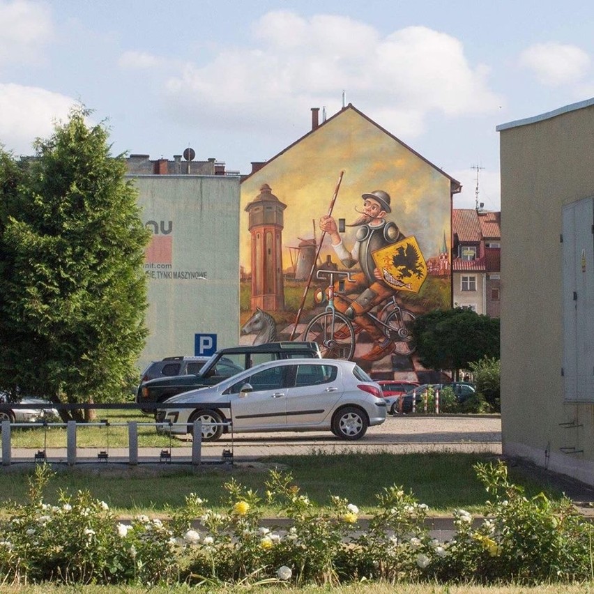 Don Kichot w Szczecinku. Powstaje piękny mural [ZDJĘCIA, WIDEO]