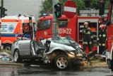 Wrocław: Wypadek na Grabiszyńskiej. 3 osoby ranne, mężczyźnie amputowano nogi (ZDJĘCIA)