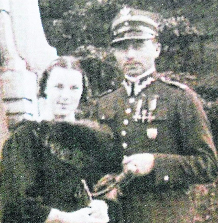 Józef Spychalski z żoną Eleonorą, zdjęcie przedwojenne