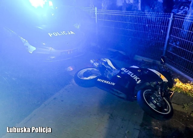 Zielonogórscy policjanci zakończyli niebezpieczną jazdę motocyklisty.