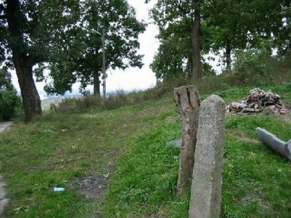 To jedyna pamiątka po cmentarzu żydowskim na  Garbuzach. Prawdopodobnie jest to macewa.