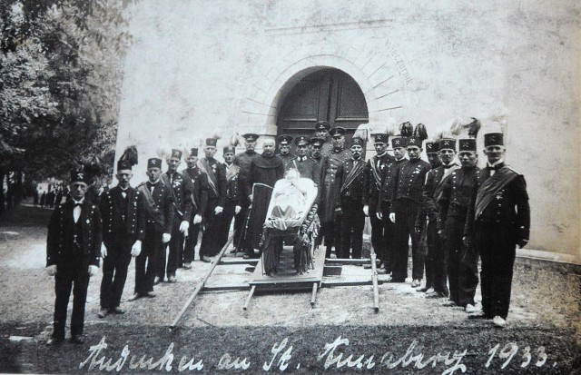 Obchody kalwaryjskie, symboliczny pogrzeb Matki Bożej, rok 1933.