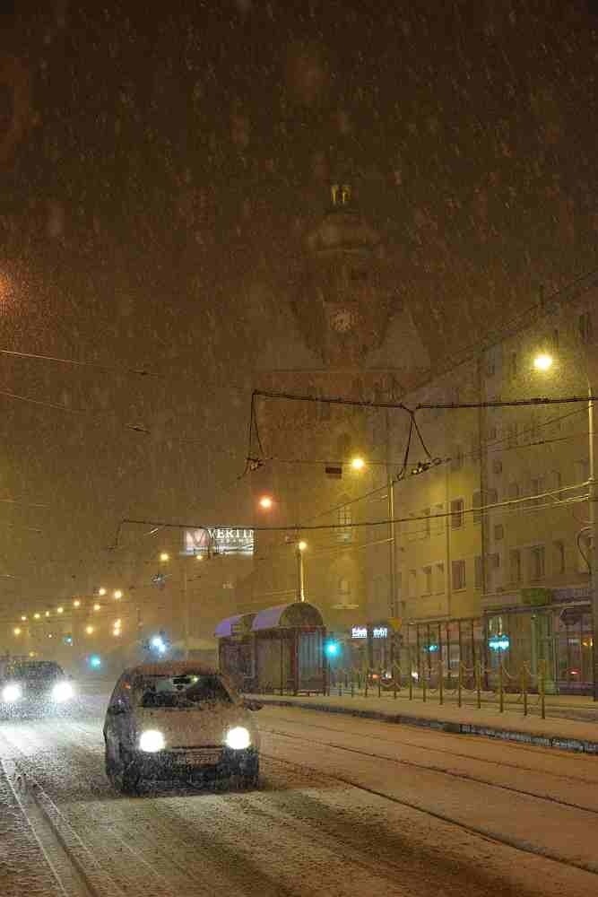 W środowe popołudnie, 17 lutego zima znów dała się we znaki...