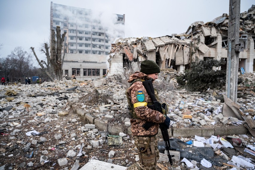Wojna na Ukrainie. Szkoła w Żytomierzu zamieniła się w ruinę