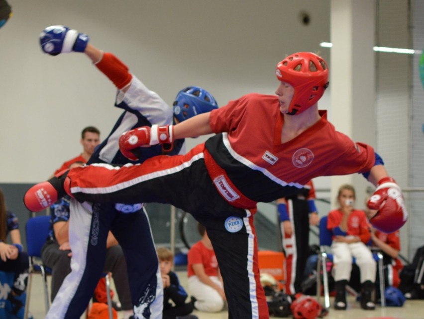 Jakub Płachta, zawodnik pionkowskiego klubu Centrum Tang Soo...