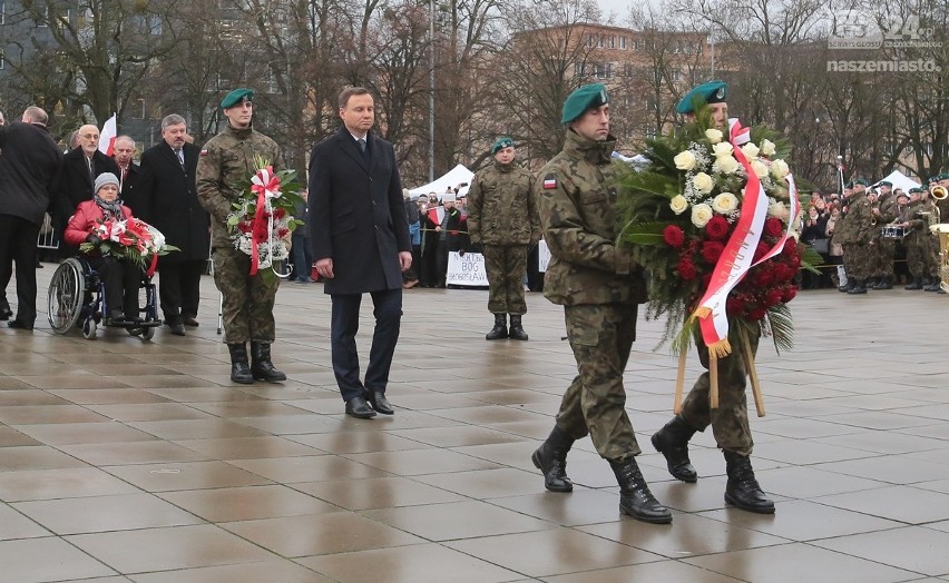 Prezydent Andrzej Duda na uroczystości 45-lecia wydarzeń z...