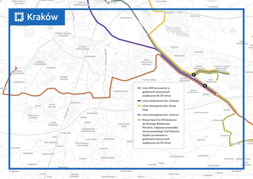 Kraków. Zmiany w komunikacji miejskiej na liniach 204 oraz 244