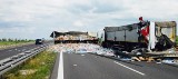 Wypadek na S8 Wrocław - Warszawa. Droga zablokowana po zderzeniu dwóch tirów (FOTO)