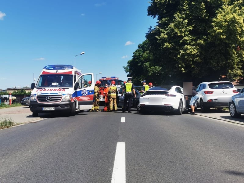 Wypadek na ulicy Lechickiej w Koszalinie.