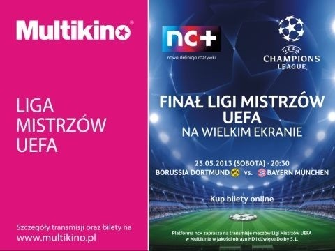 Finał Ligi Mistrzów na żywo w Multikinie