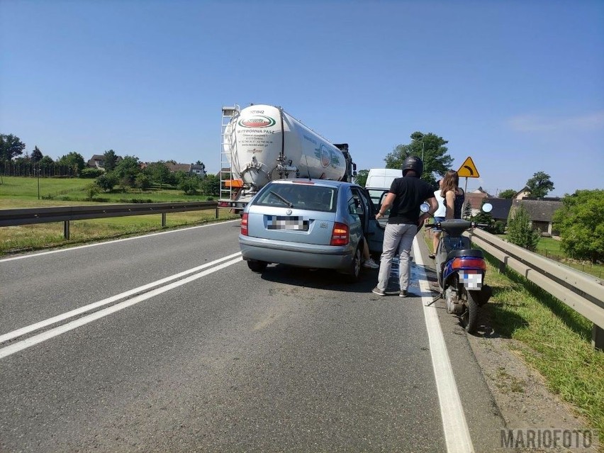 Zderzenie pojazdów na trasie DK45 Opole - Zawada