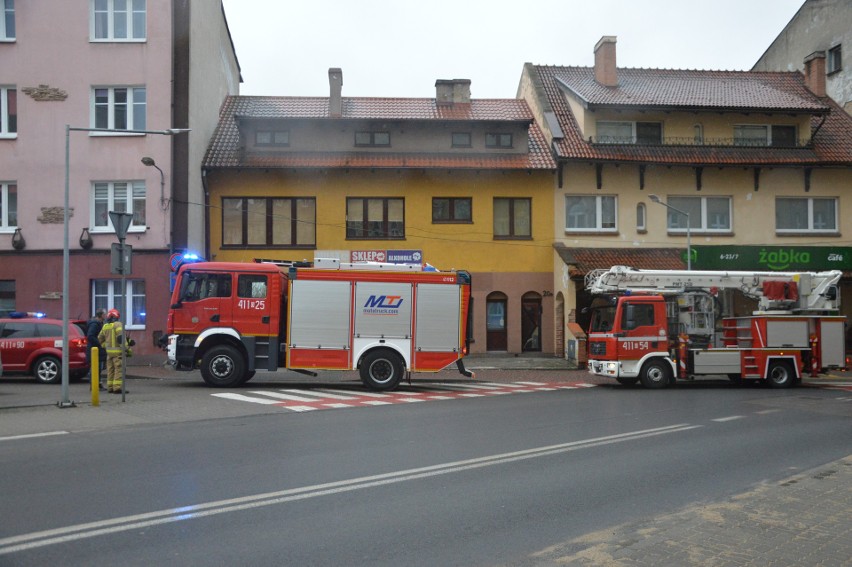 Pożar w kamienicy w Chojnicach