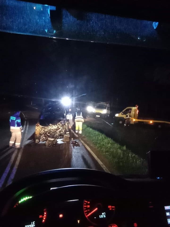 Wypadek na DW 686 na trasie Michałowo - Żednia. Jedna osoba trafiła do szpitala [ZDJĘCIA]