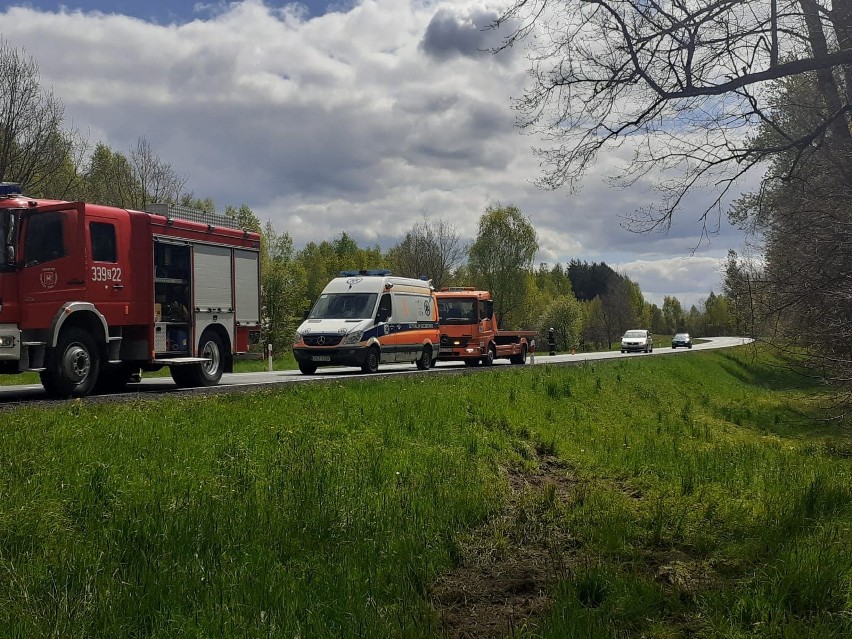 Wypadek na drodze krajowej nr 11 koło Bobolic [ZDJĘCIA]