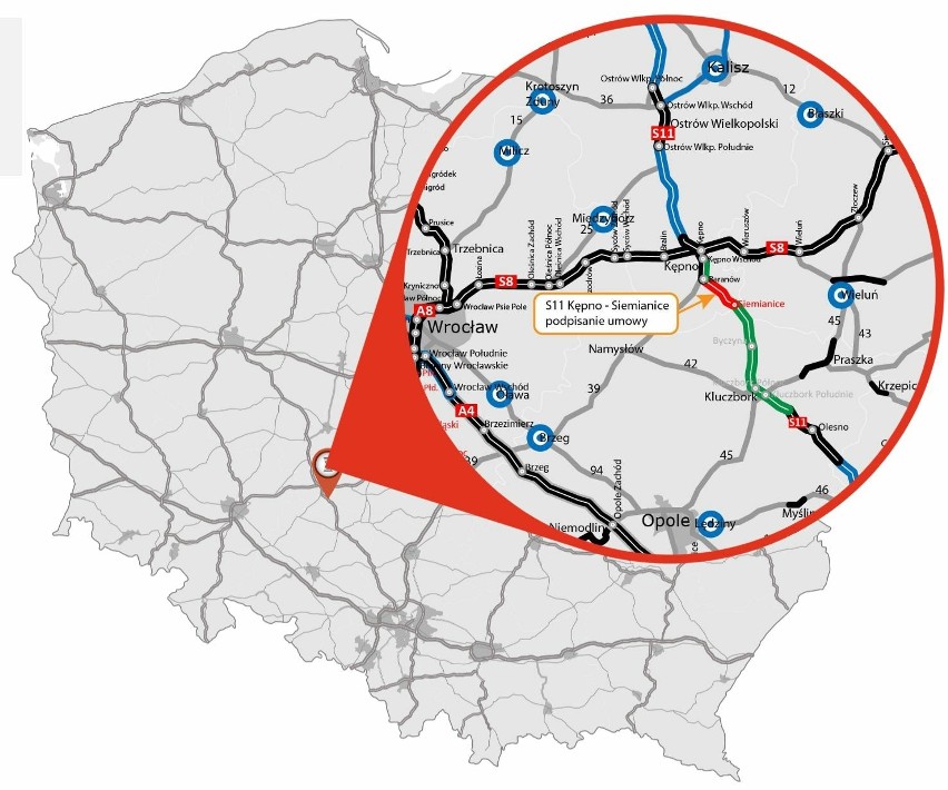 Podpisano już umowę na budowę odcinka S11 Kępno -Siemianice.