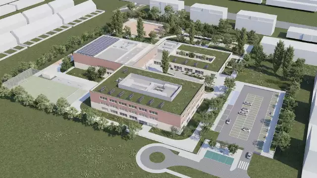 Miasto wybrało wykonawcę nowej szkoły dla 1200 uczniów na granicy Ołtaszyna i Partynic. Tak będzie wyglądać.