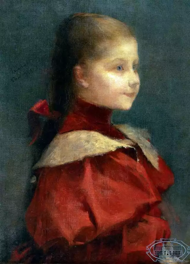 Portret dziewczynki w czerwonej sukience pędzla Stanisława Wyspianskiego z prywatnej kolekcji Iwony i Ireneusza Hofmanów, przekazanej Muzeum Lubelskiemu