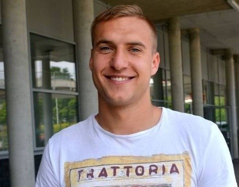 Bartosz Kwiecień w dobrym nastroju wyjeżdżał z Kielc po meczu Korona - Jagiellonia.