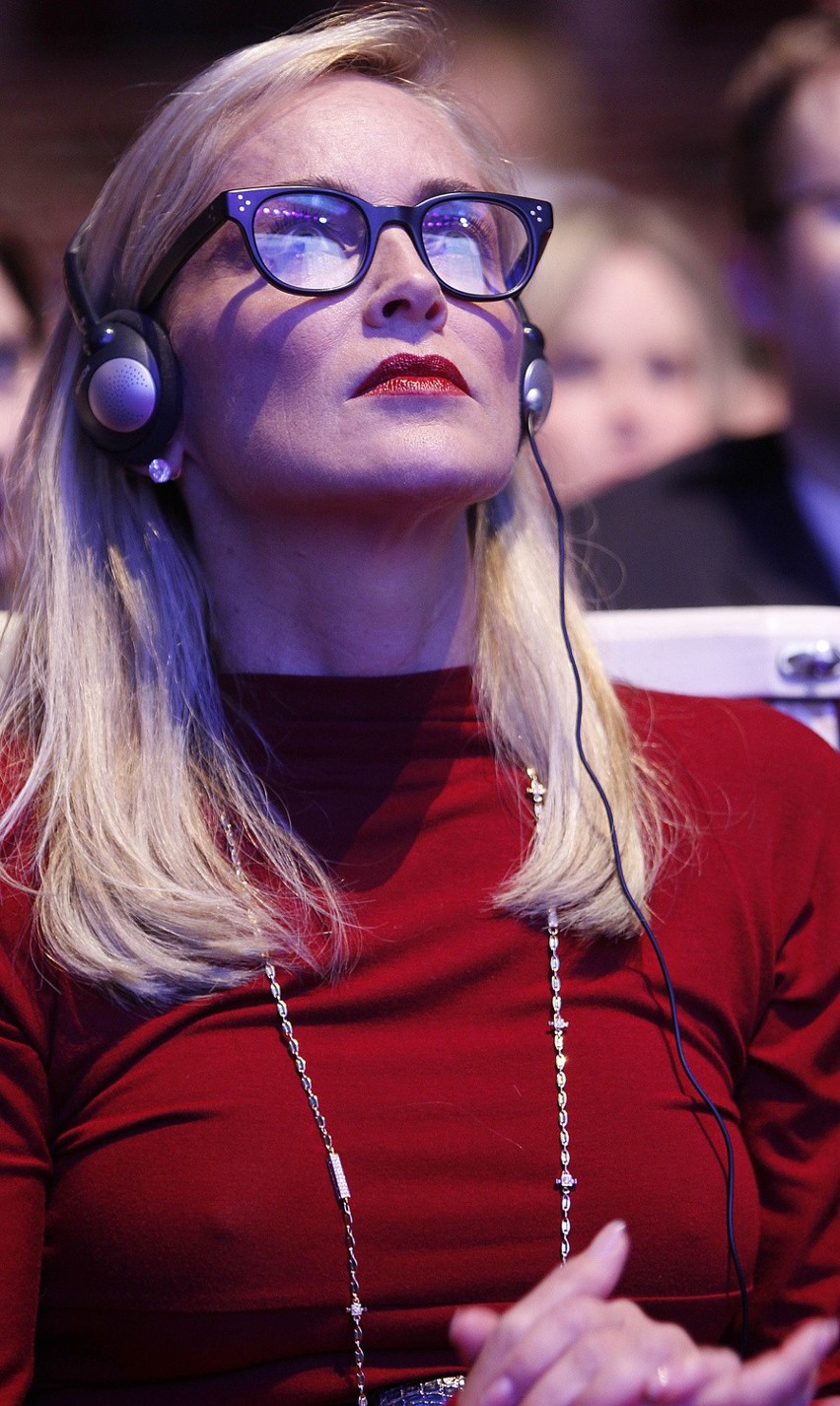 Sharon Stone podczas Szczytu Noblistów w Warszawie