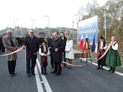 Przecięcie wstęgi na obwodnicy Podegrodzia i Stadeł Fot. Wojciech Chmura