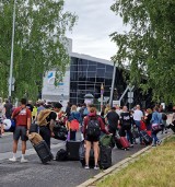 Ewakuacja lotniska w Łodzi. Pasażerka z Ukrainy zostawiła walizkę w toalecie. Na miejscu pracowali pirotechnicy