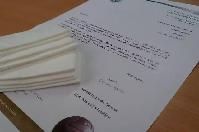 List do Mario Balotellego. Podpisano Izabella Łukomska-Pyżalska