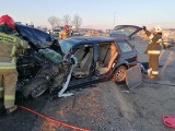 Guty. Wypadek na DK61. Trzy osoby ranne po zderzeniu dwóch samochodów osobowych (zdjęcia)