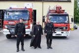 Biskup diecezji sandomierskiej Krzysztof Nitkiewicz odwiedził Komendę Powiatową Państwowej Straży Pożarnej w Sandomierzu [ZDJĘCIA]